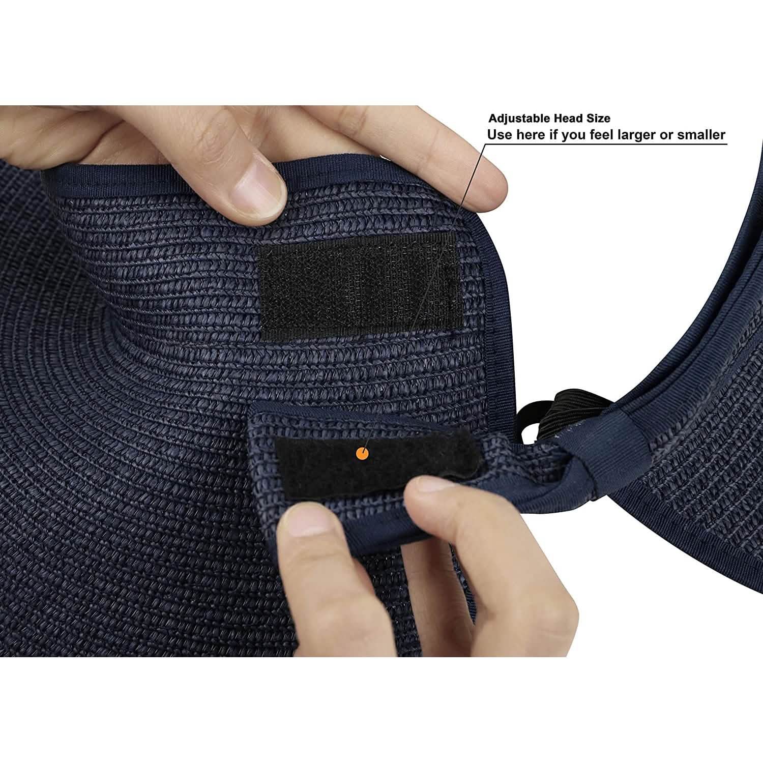 Women's Wide Brim Roll-up Straw Sun Hat Sun Visor DailySale