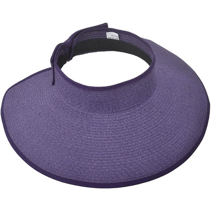 Women's Wide Brim Roll-up Straw Sun Hat Sun Visor DailySale