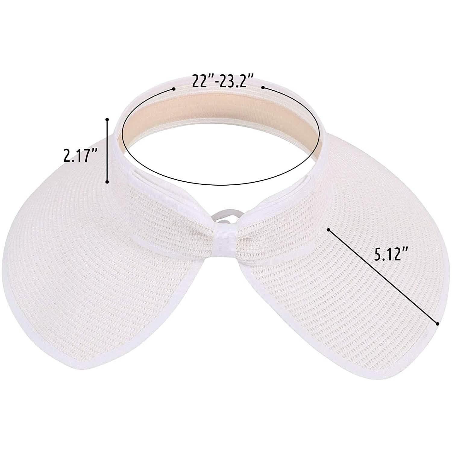 Women's Wide Brim Roll-up Straw Sun Hat Sun Visor DailySale
