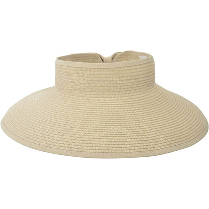 Women's Wide Brim Roll-up Straw Sun Hat Sun Visor DailySale