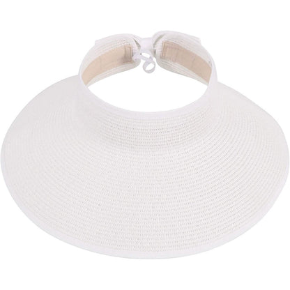 Women's Wide Brim Roll-up Straw Sun Hat Sun Visor DailySale