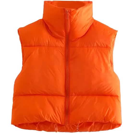 Women's Winter Crop Vest Lightweight Sleeveless Warm Outerwear Puffer Vest Padded Gilet DailySale