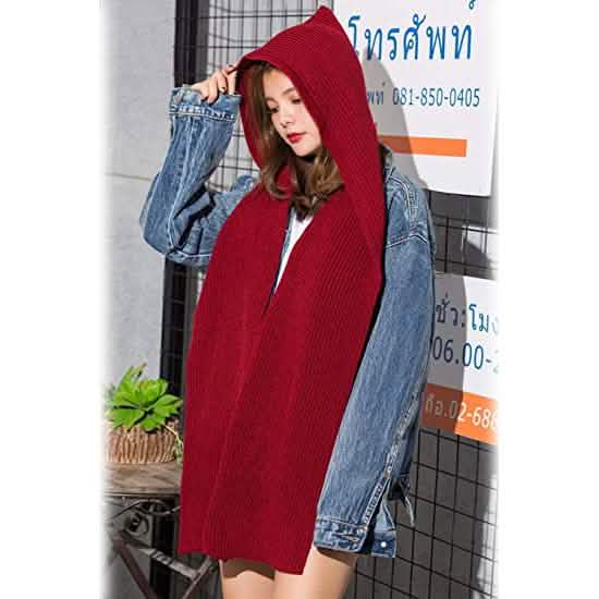 Women's Winter Knitted Hooded Long Scarf DailySale