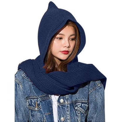 Women's Winter Knitted Hooded Long Scarf DailySale