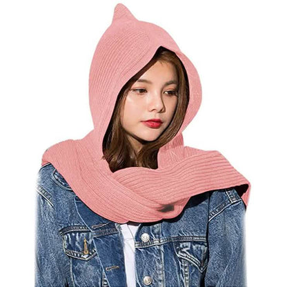 Women's Winter Knitted Hooded Long Scarf DailySale