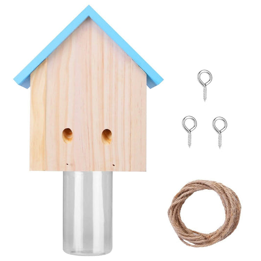 Wood Carpenter Bee Trap Outdoor Natural Pine Wood DailySale