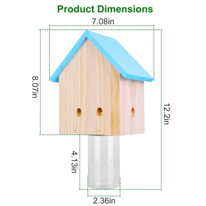 Wood Carpenter Bee Trap Outdoor Natural Pine Wood DailySale