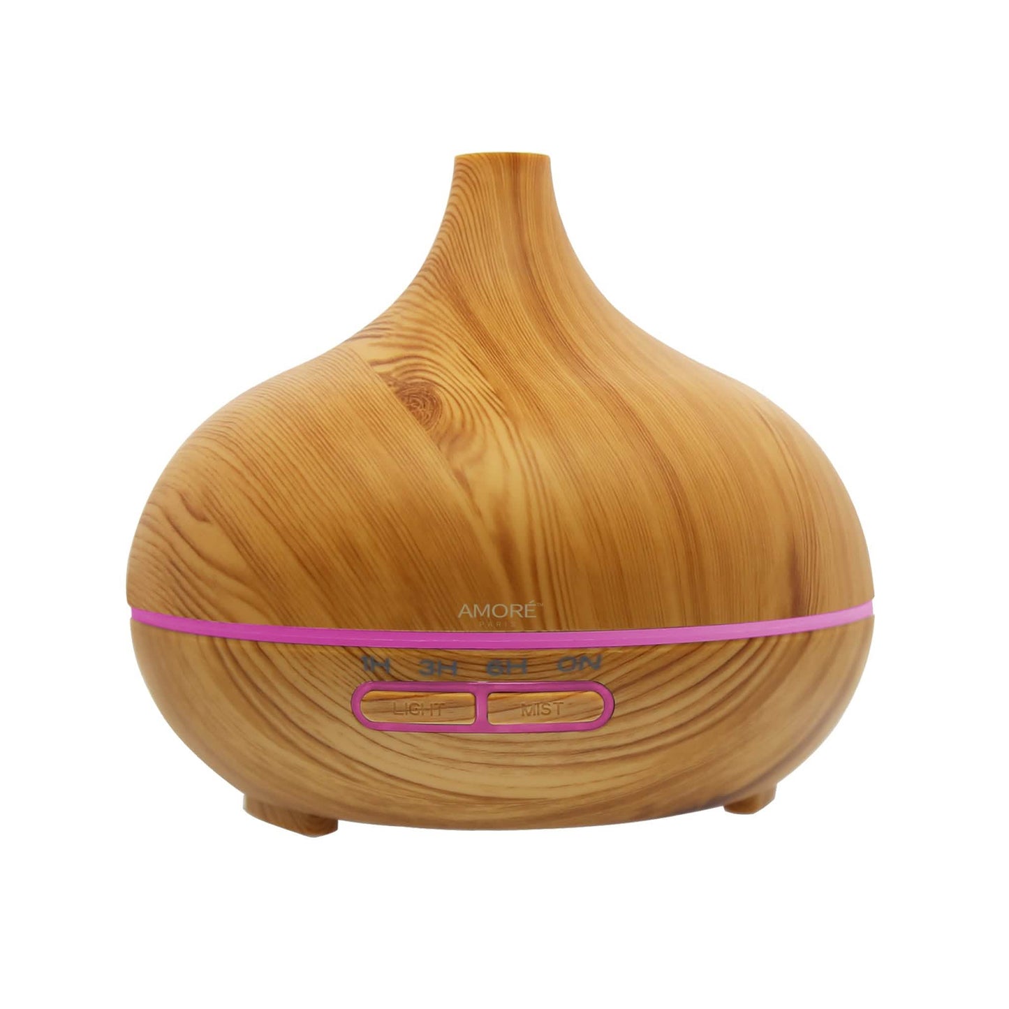 Wood Grain Ultrasonic Cool Mist Diffuser With 7 Color LED Lights DailySale
