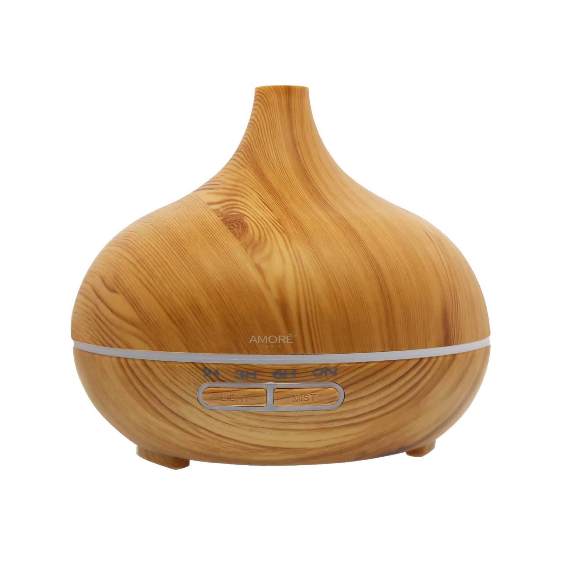 Wood Grain Ultrasonic Cool Mist Diffuser With 7 Color LED Lights DailySale