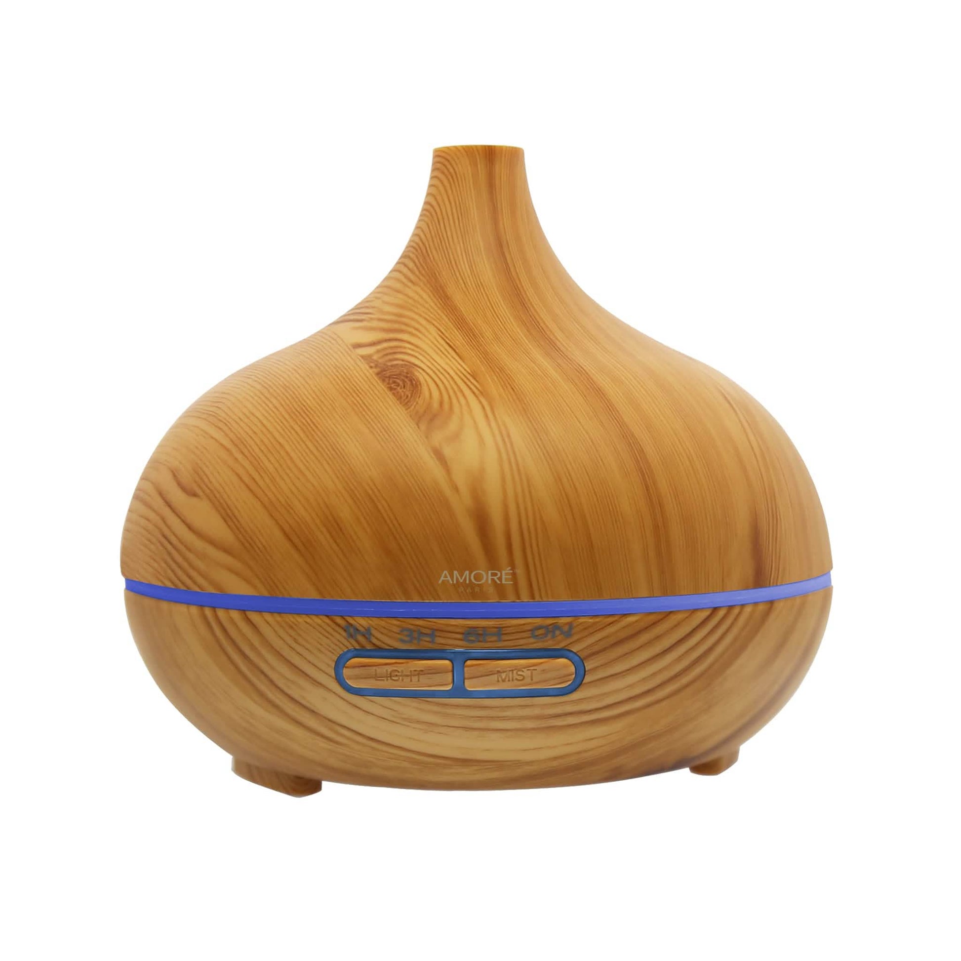 Wood Grain Ultrasonic Cool Mist Diffuser With 7 Color LED Lights DailySale
