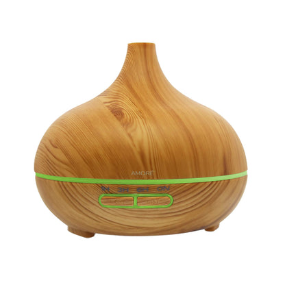 Wood Grain Ultrasonic Cool Mist Diffuser With 7 Color LED Lights DailySale