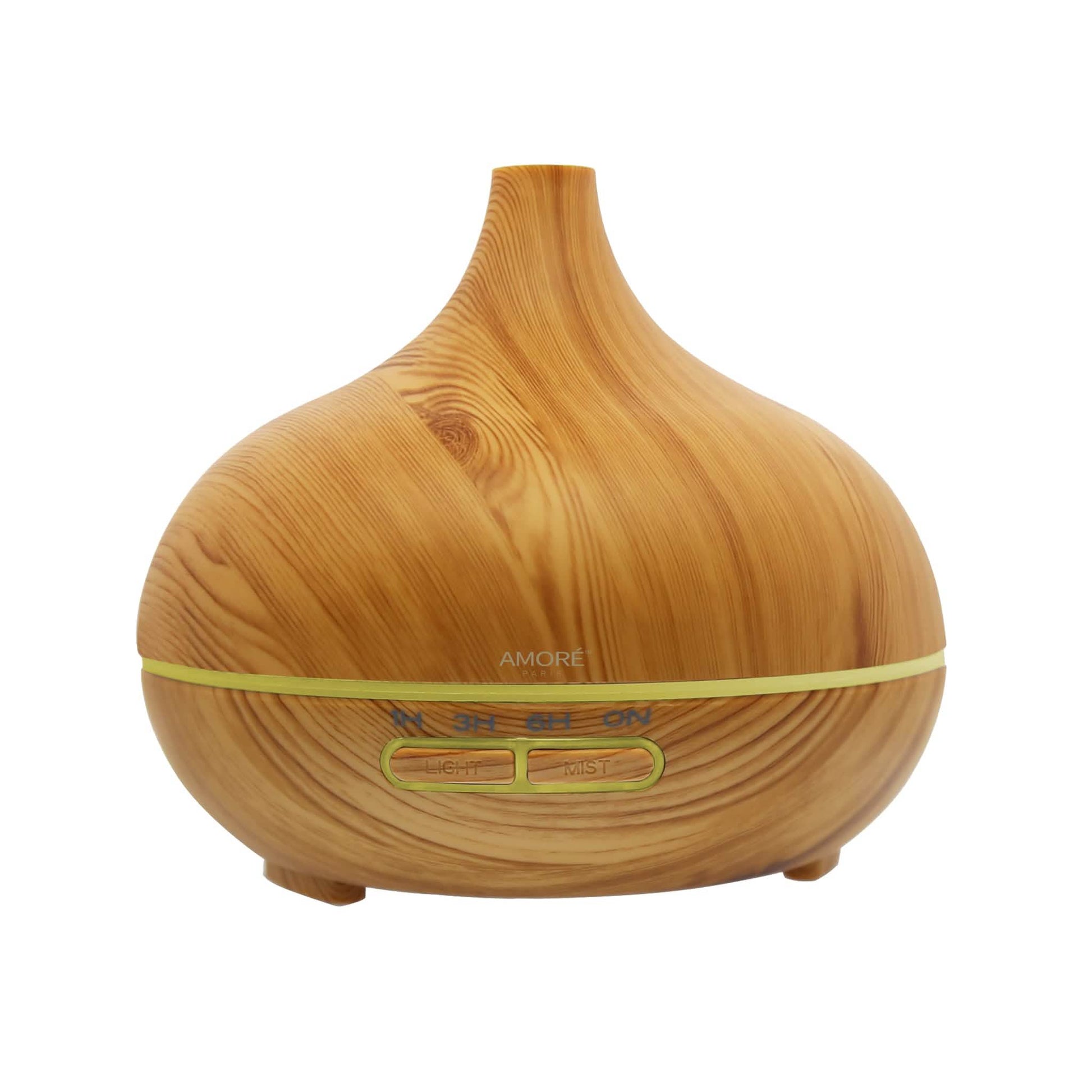 Wood Grain Ultrasonic Cool Mist Diffuser With 7 Color LED Lights DailySale