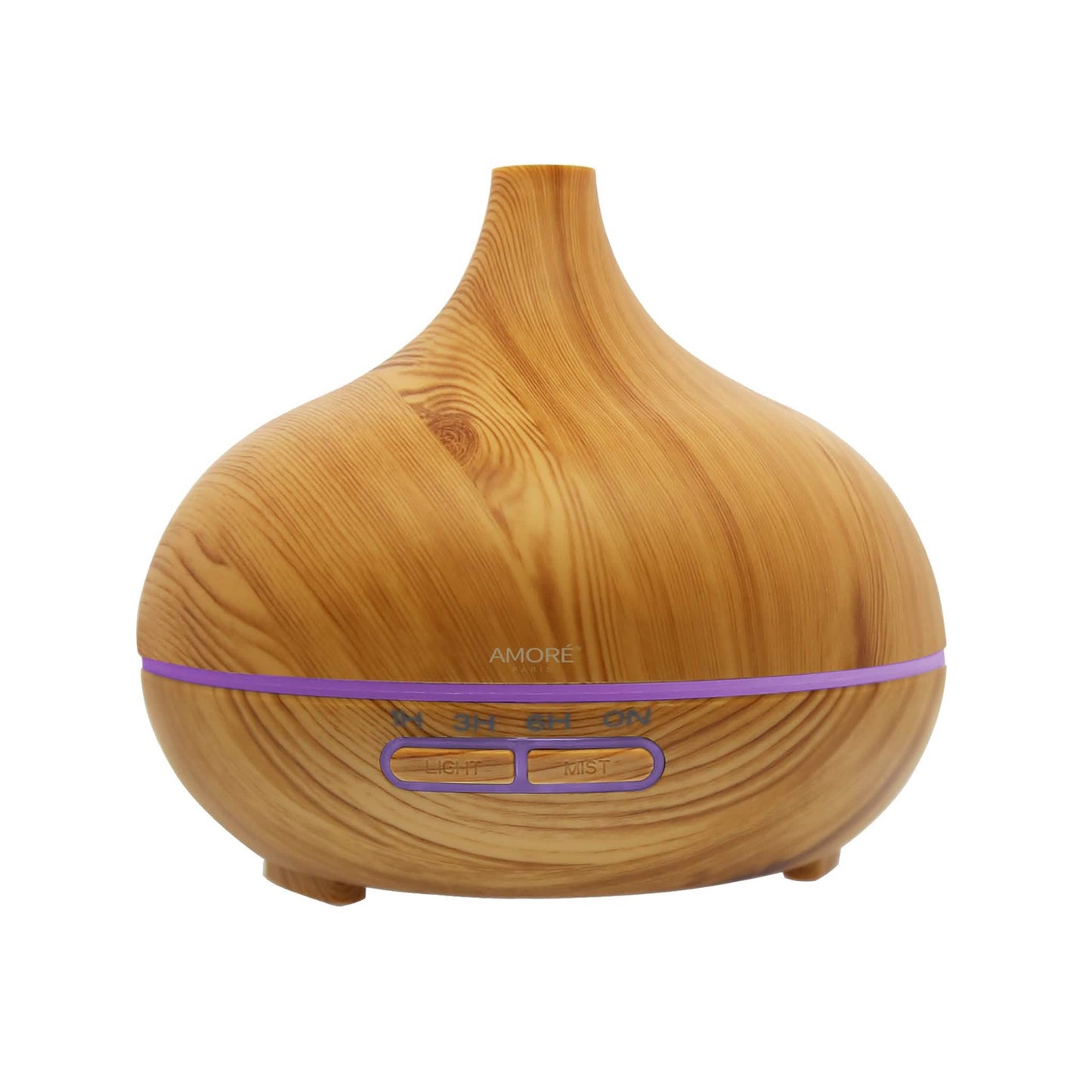 Wood Grain Ultrasonic Cool Mist Diffuser With 7 Color LED Lights DailySale