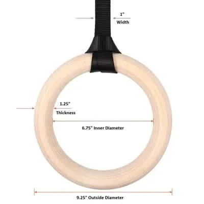 Wood Gymnastic Rings DailySale