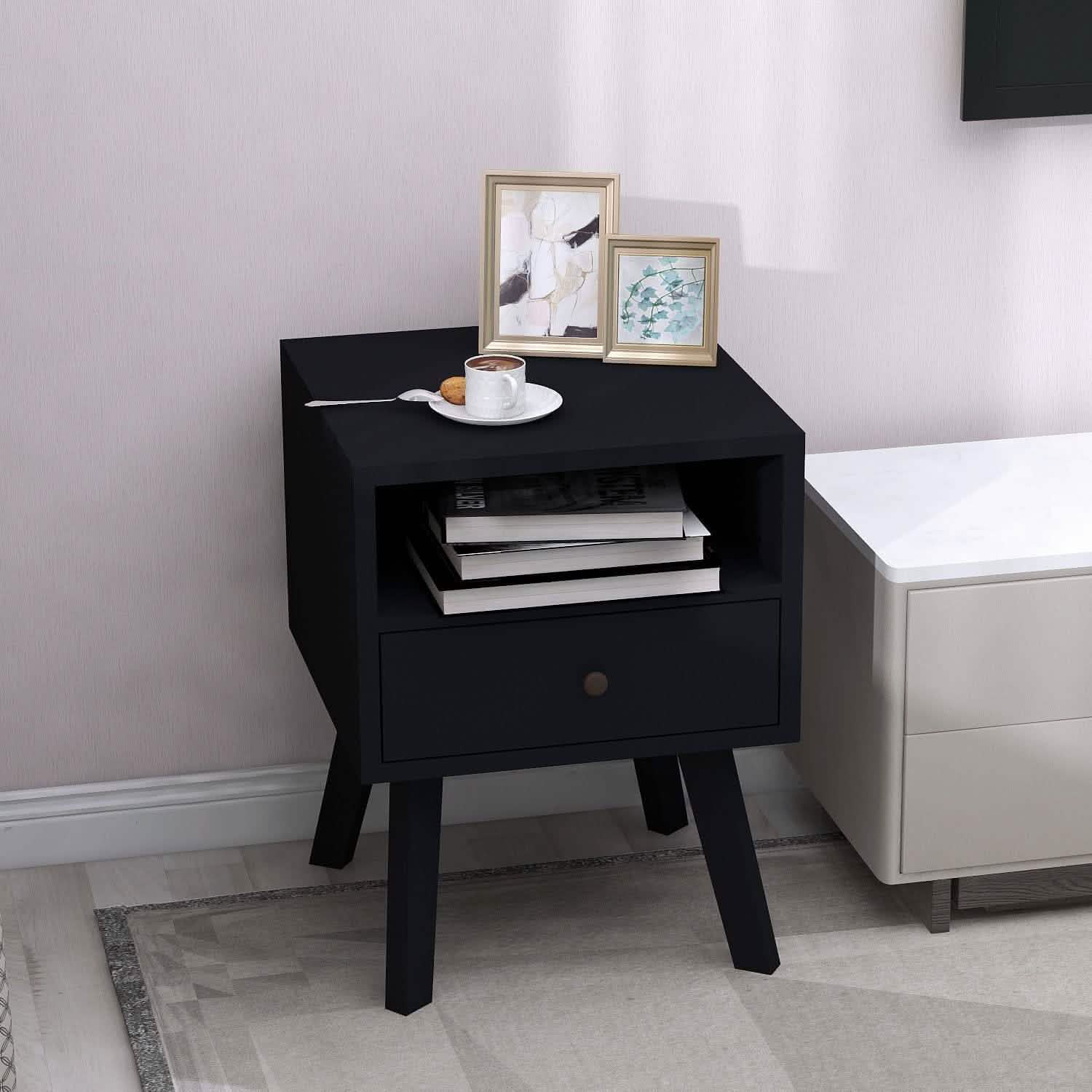 Wood Nightstand with Drawer DailySale