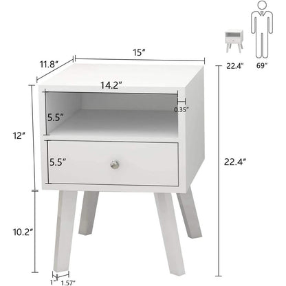 Wood Nightstand with Drawer DailySale