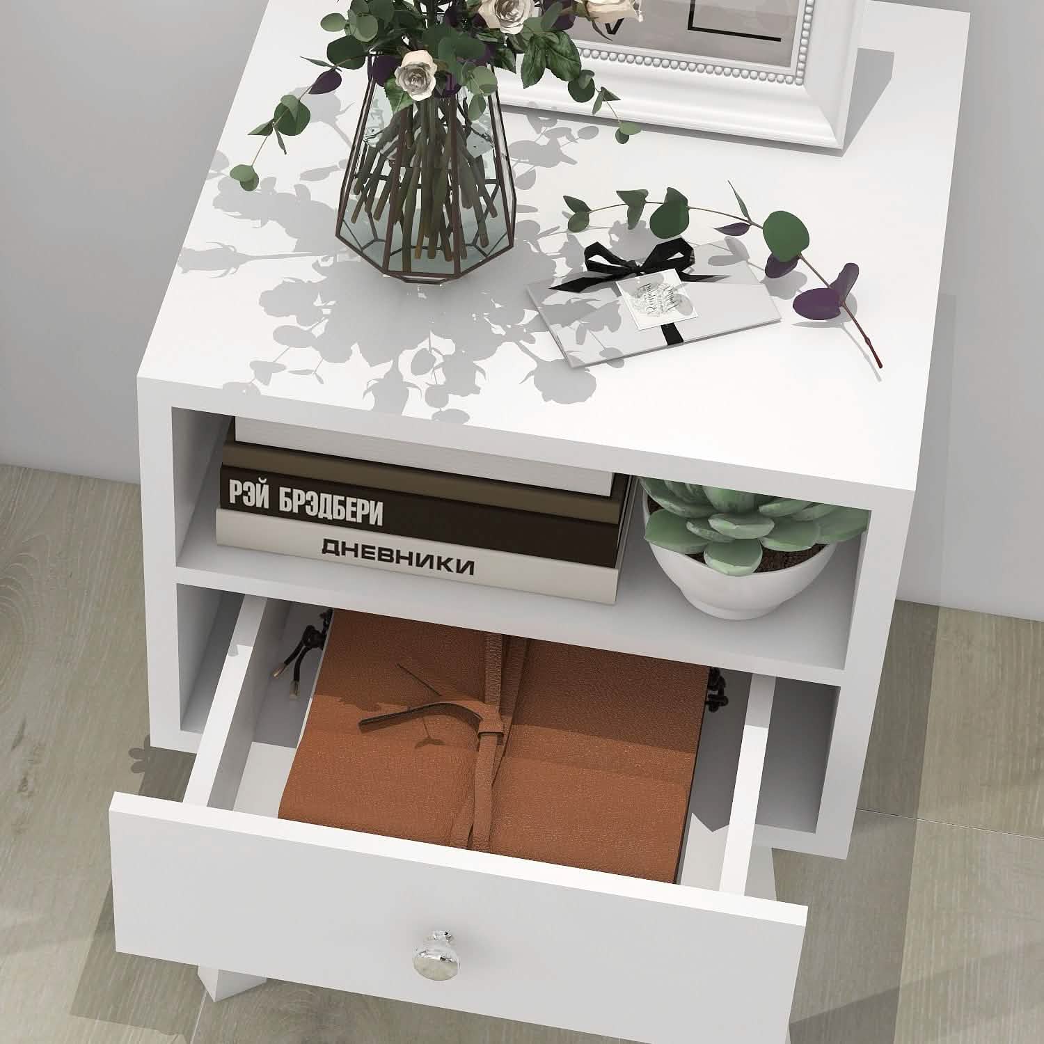 Wood Nightstand with Drawer DailySale