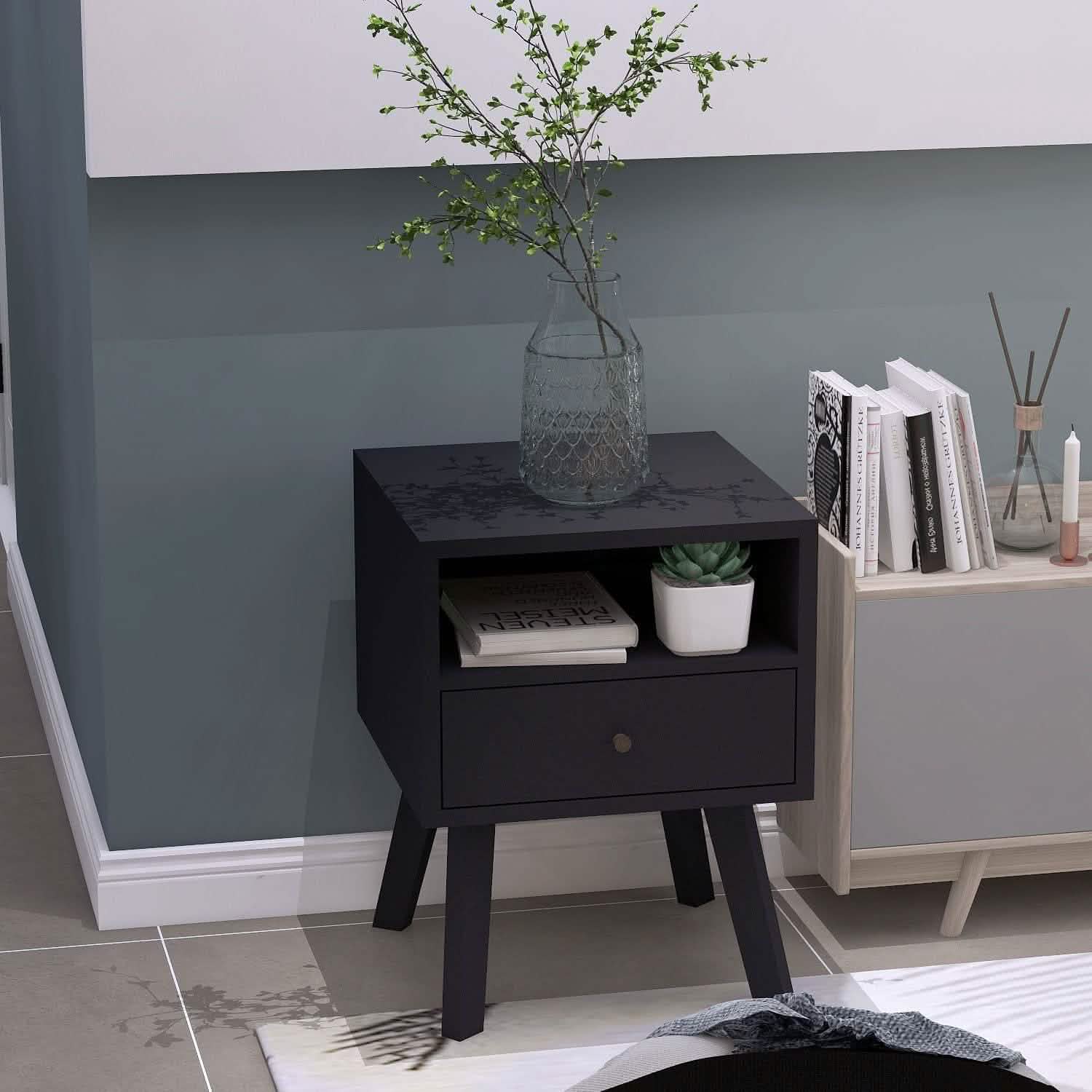 Wood Nightstand with Drawer DailySale