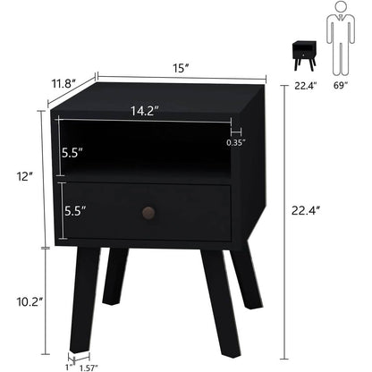 Wood Nightstand with Drawer DailySale