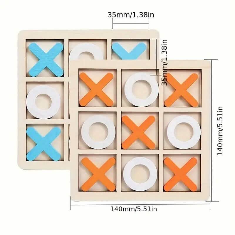 Wood Tic-Tac Toe XOXO Board Game DailySale