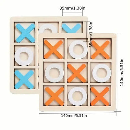 Wood Tic-Tac Toe XOXO Board Game DailySale