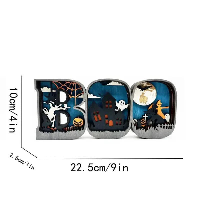 Wooden 3D Halloween Letter Shaped LED Light DailySale