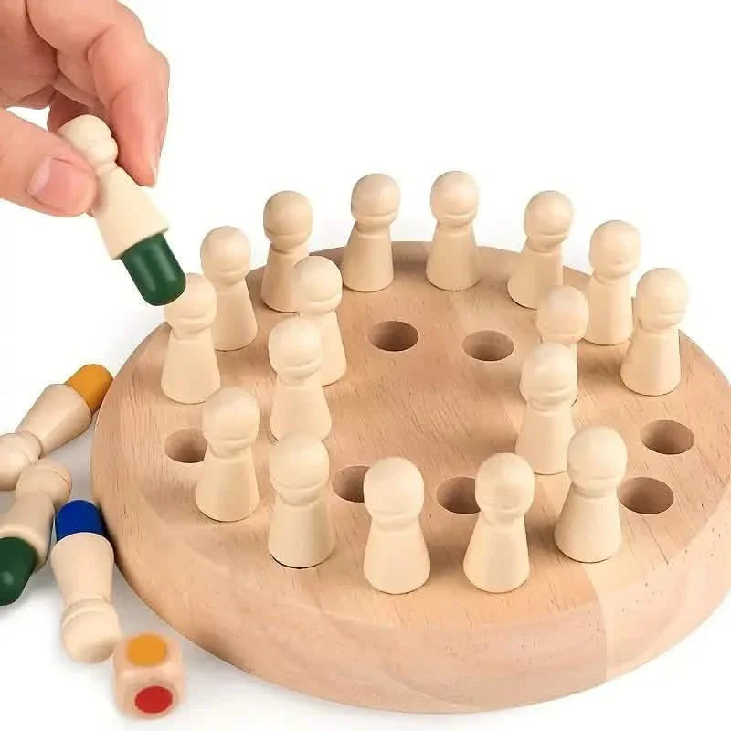Wooden Memory Match Game - Educational Chess Puzzle for Kids & Adults DailySale
