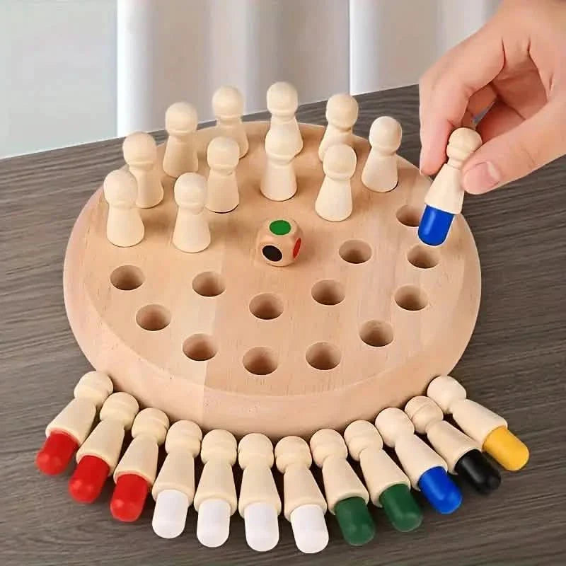 Wooden Memory Match Game - Educational Chess Puzzle for Kids & Adults DailySale