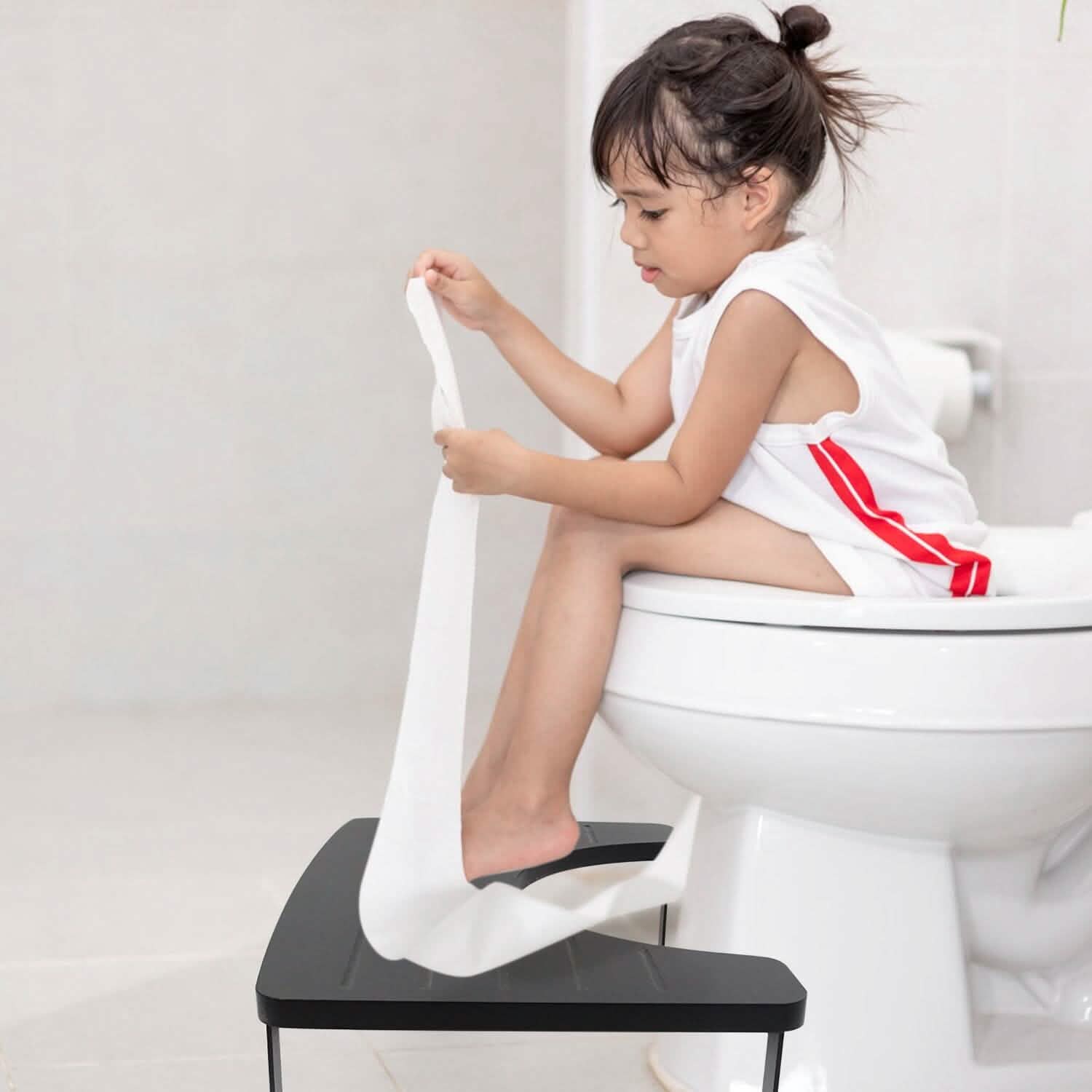 Wooden Metal Stool Height Bathroom Toilet Stool DailySale