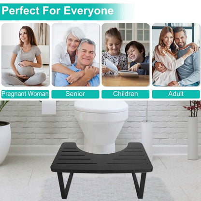 Wooden Metal Stool Height Bathroom Toilet Stool DailySale
