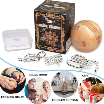 Wooden Puzzle Magic Ball Brain Teasers Toy Intelligence Game DailySale
