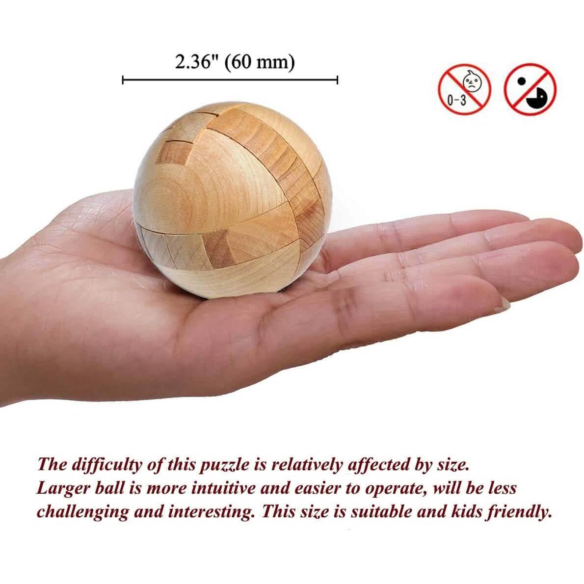 Wooden Puzzle Magic Ball Brain Teasers Toy Intelligence Game DailySale