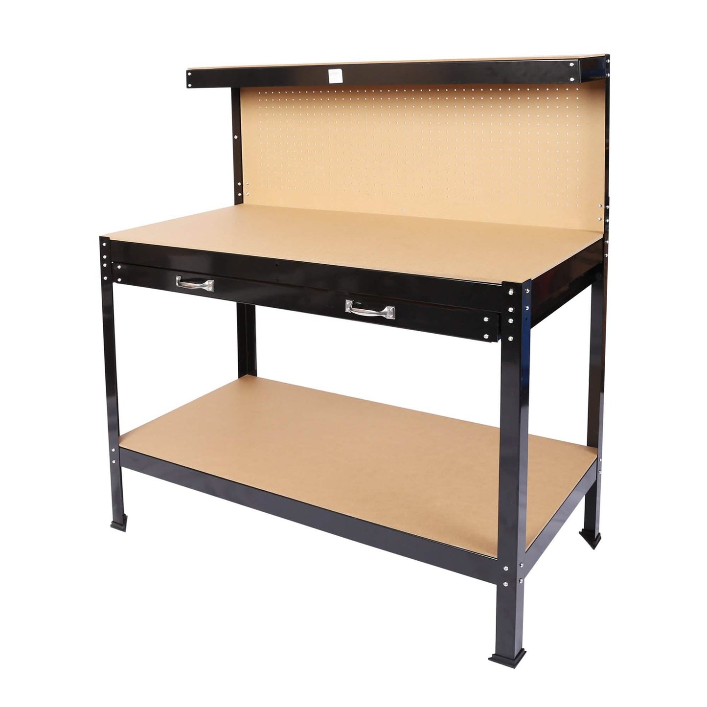 Work Benches for Garage Shop Work Station Tools Table with Peg Board and Drawers DailySale