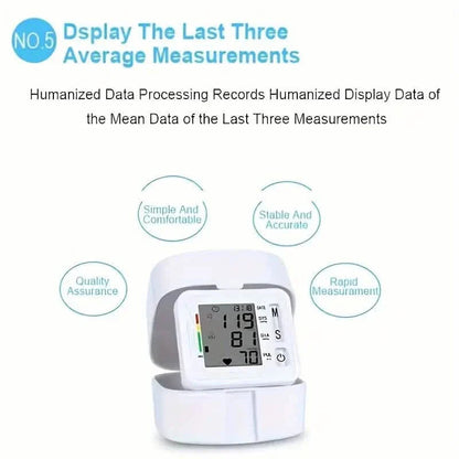 Wrist Blood Pressure Monitor with LCD Display, Adjustable Cuff with Irregular Heartbeat Detection DailySale