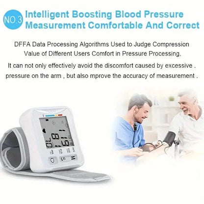 Wrist Blood Pressure Monitor with LCD Display, Adjustable Cuff with Irregular Heartbeat Detection DailySale