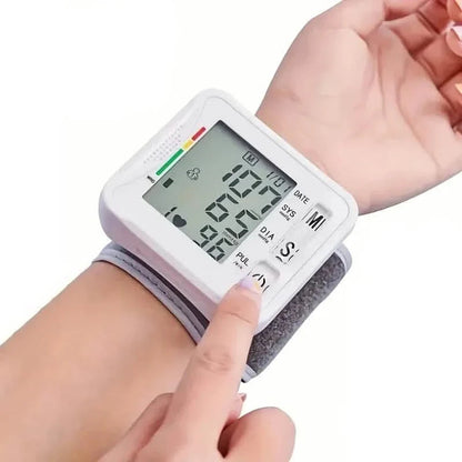 Wrist Blood Pressure Monitor with LCD Display, Adjustable Cuff with Irregular Heartbeat Detection DailySale