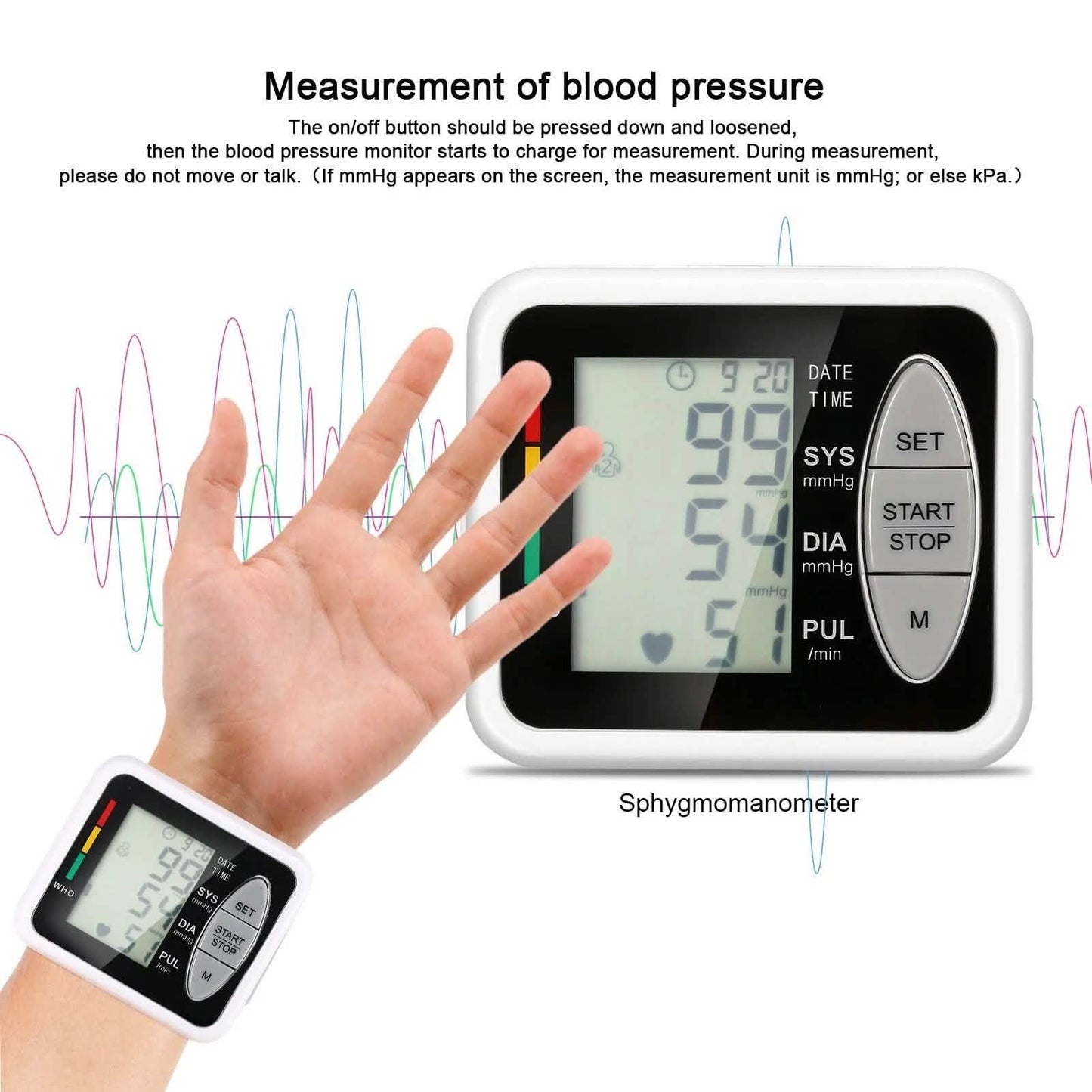 Wrist Electronic Sphygmomanometer Intelligent Electronic Blood Pressure Monitor DailySale