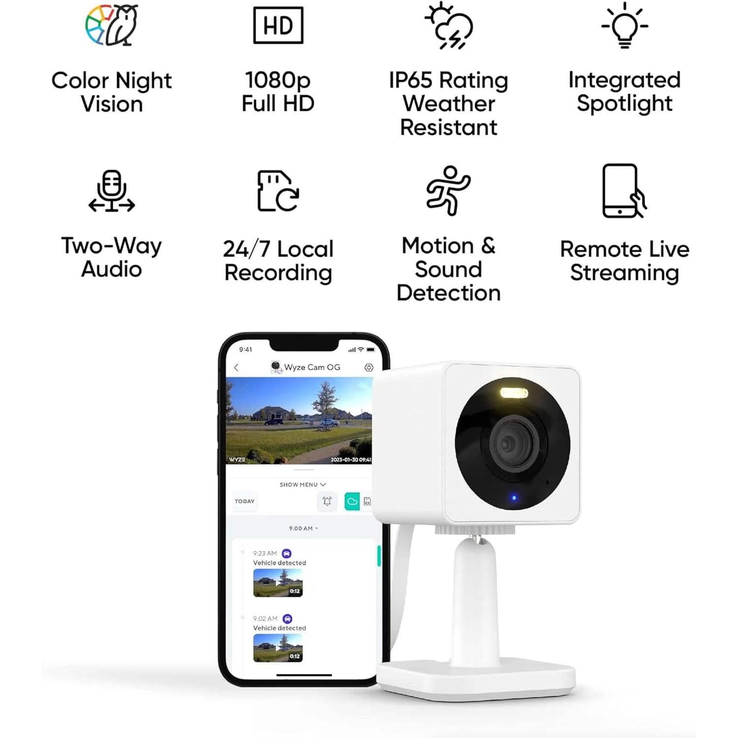 WYZE Cam OG 1080p HD Wi-Fi Security Camera  (Refurbished) DailySale