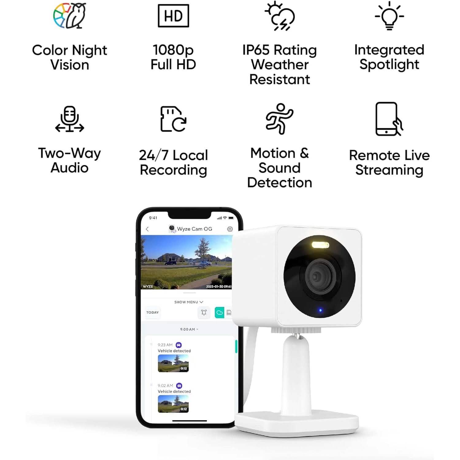 WYZE Cam OG 1080p HD Wi-Fi Security Camera  (Refurbished) DailySale