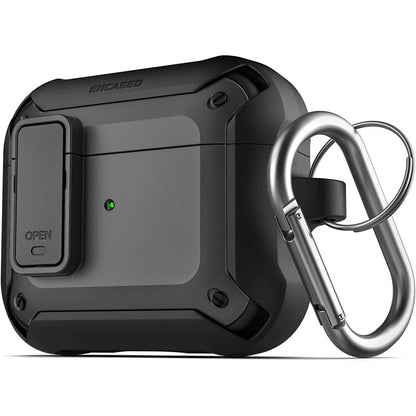 X-Armor for Airpods 3rd Generation Case with Locking Lid | Protective Carrying Pod with Carabiner Keychain (Airpods Gen 3) DailySale