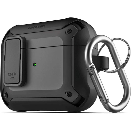 X-Armor for Airpods 3rd Generation Case with Locking Lid | Protective Carrying Pod with Carabiner Keychain (Airpods Gen 3) DailySale