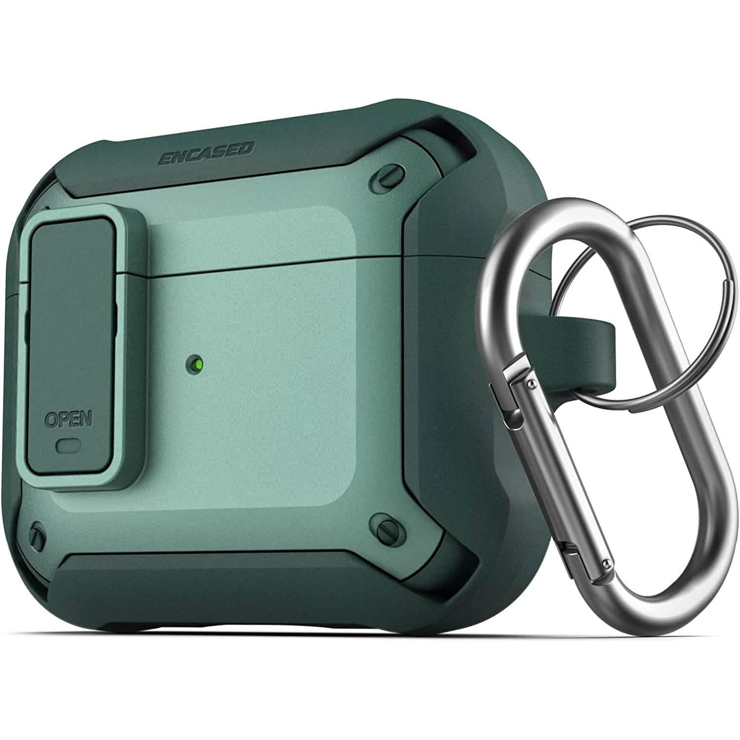 X-Armor for Airpods 3rd Generation Case with Locking Lid | Protective Carrying Pod with Carabiner Keychain (Airpods Gen 3) DailySale