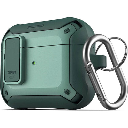 X-Armor for Airpods 3rd Generation Case with Locking Lid | Protective Carrying Pod with Carabiner Keychain (Airpods Gen 3) DailySale