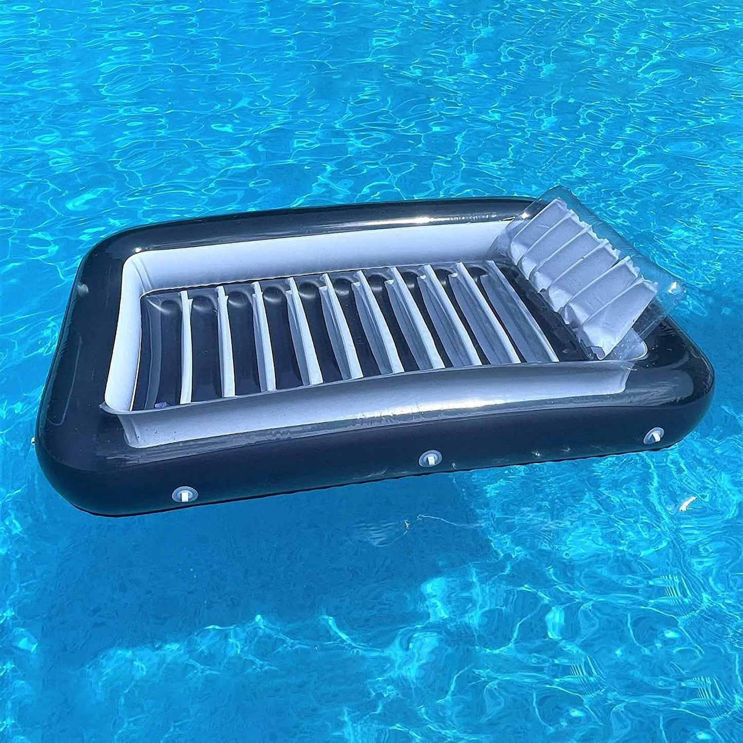 XL Floating Pool Bed, Inflatable Water Lounger Raft DailySale