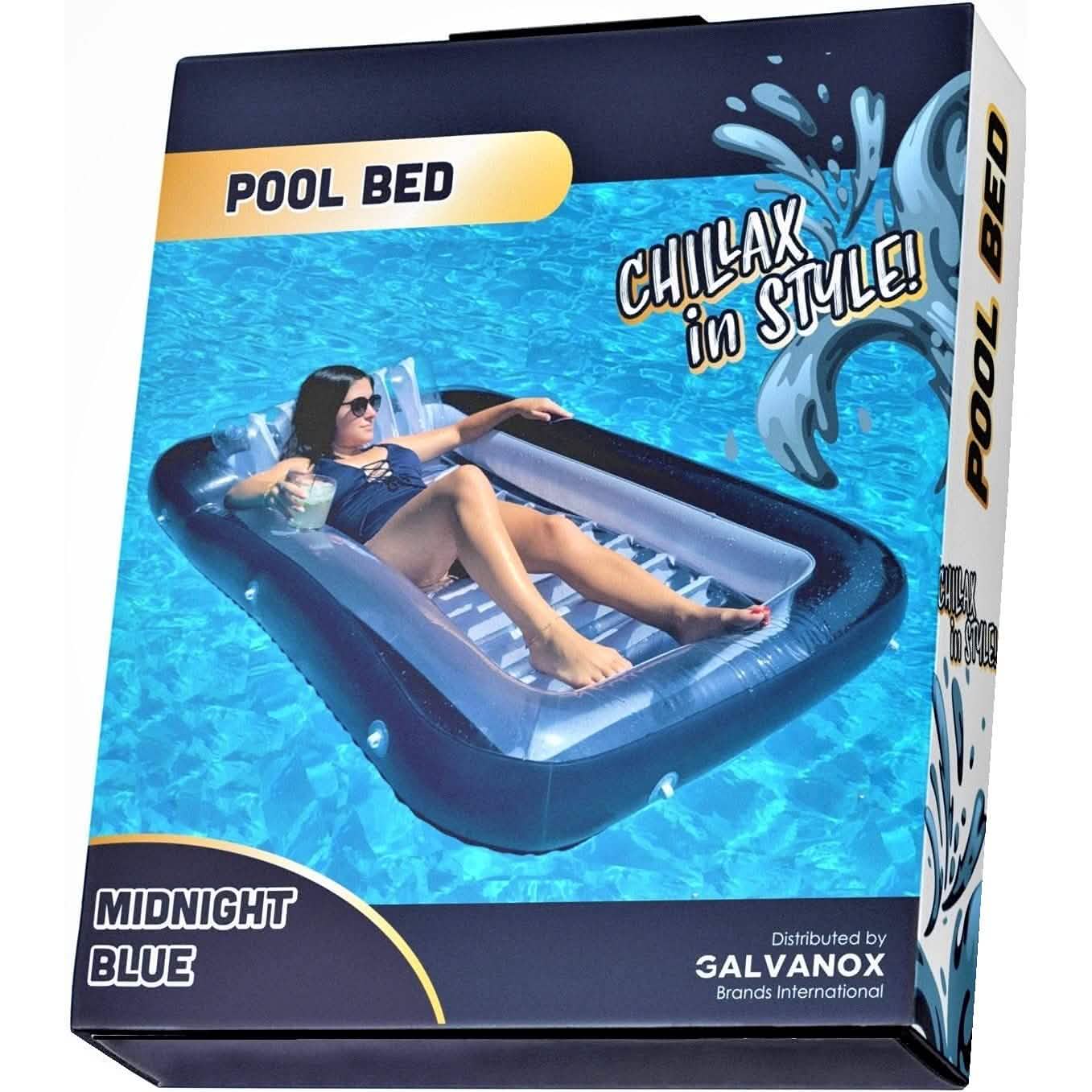 XL Floating Pool Bed, Inflatable Water Lounger Raft DailySale
