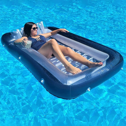 XL Floating Pool Bed, Inflatable Water Lounger Raft DailySale