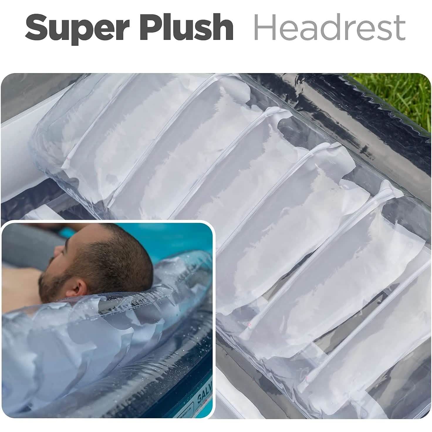 XL Floating Pool Bed, Inflatable Water Lounger Raft DailySale