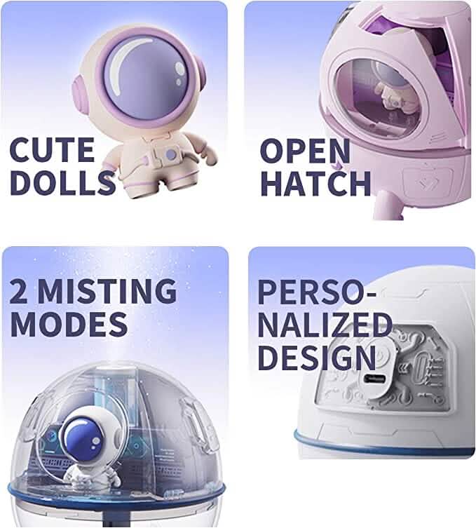 Xoali Small Cool Mist Humidifiers 220ML with Auto Shut Off and Night Light DailySale