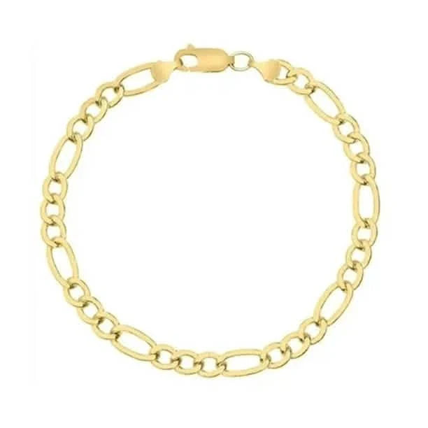 Yellow Gold Cuban, Mariner, Figaro, or Rope Bracelet Gold Filled High Polish Finish DailySale