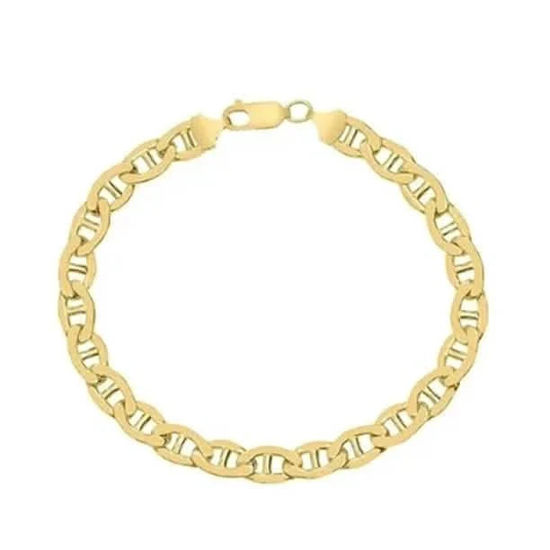 Yellow Gold Cuban, Mariner, Figaro, or Rope Bracelet Gold Filled High Polish Finish DailySale